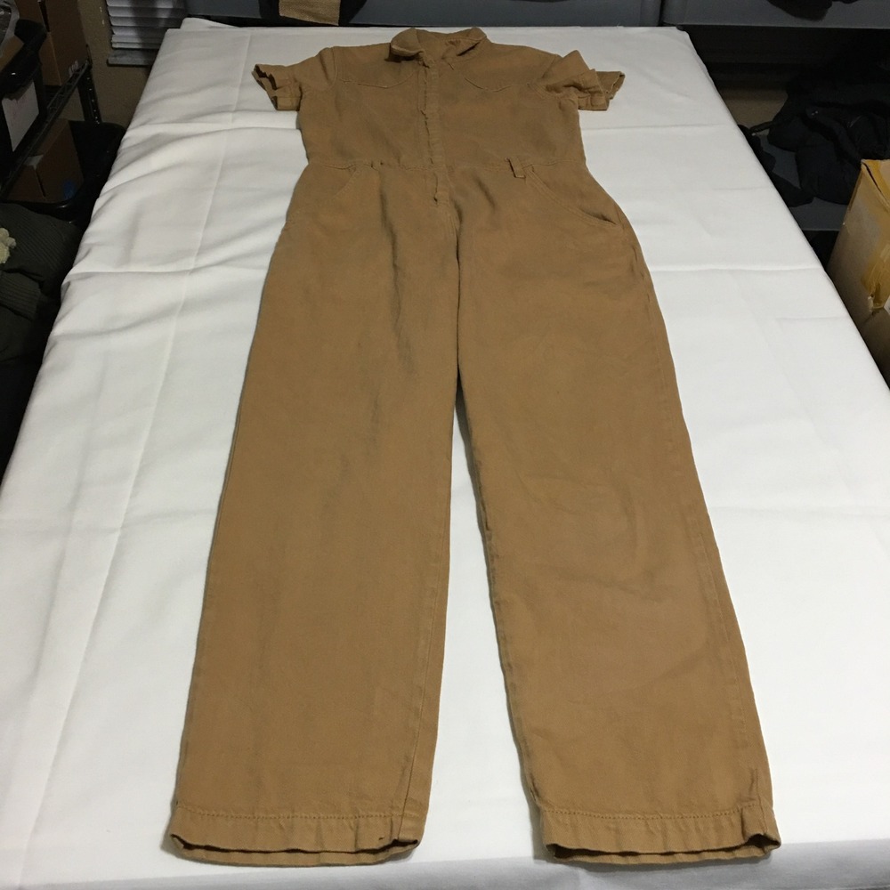 Reformation Jeans Women Size 2 Brown Jumpsuit Short Sleeve Full Length